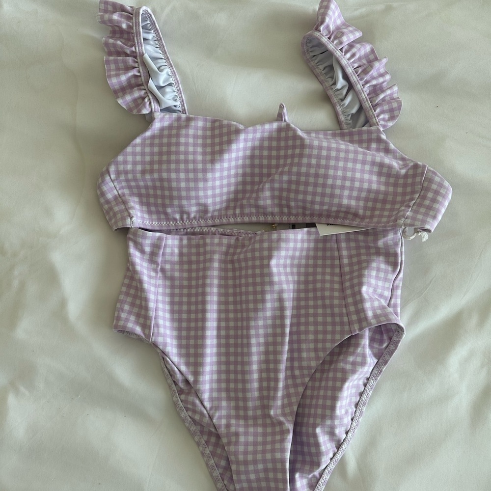 MinnowxStoney Clover Purple Gingham Two Piece